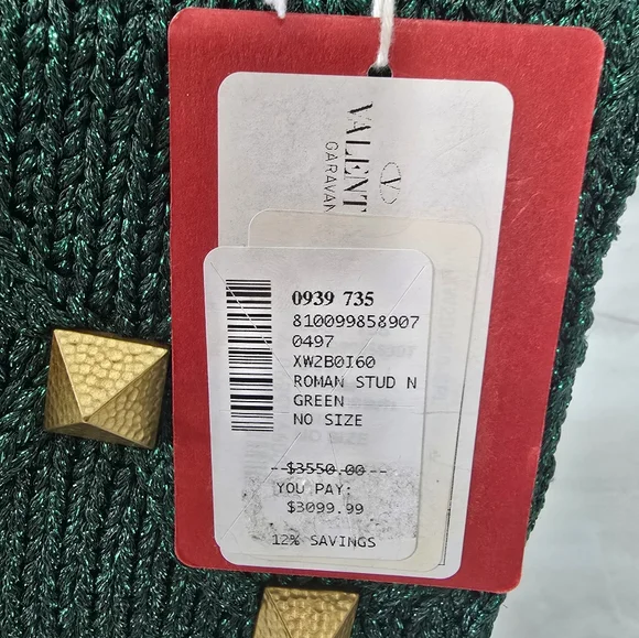 Valentino Garavani Green Handbag with Gold Accents - Picture 11 of 12